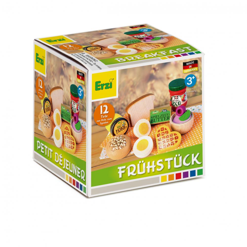 Erzi Spiel-Set Frühstück Aus FSC-Holz – 13 Teile Zum Rollenspiel Für Kinder Ab 3
